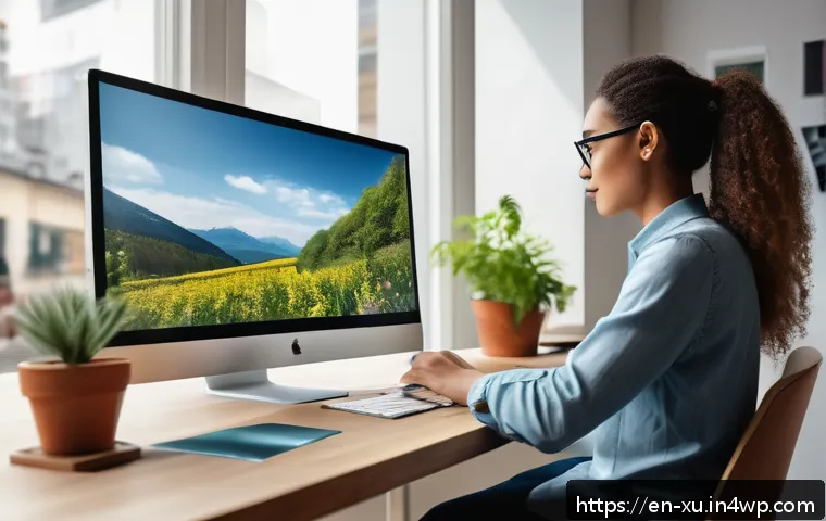 DIY 제작 템플릿 활용 방법 - A modern workspace scene featuring a diverse designer using Adobe Illustrator on a large high-resolu...